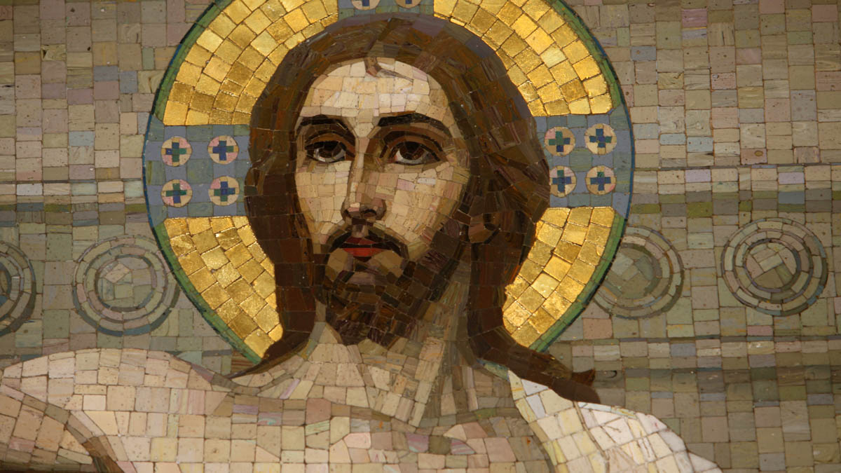 jesus negli autori dei vangeli apocrifi - immagine su mosaico.