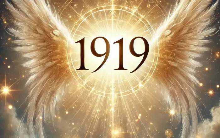 immagine del Numero Angelico 1919 con un'atmosfera mistica e celestiale con stelle.